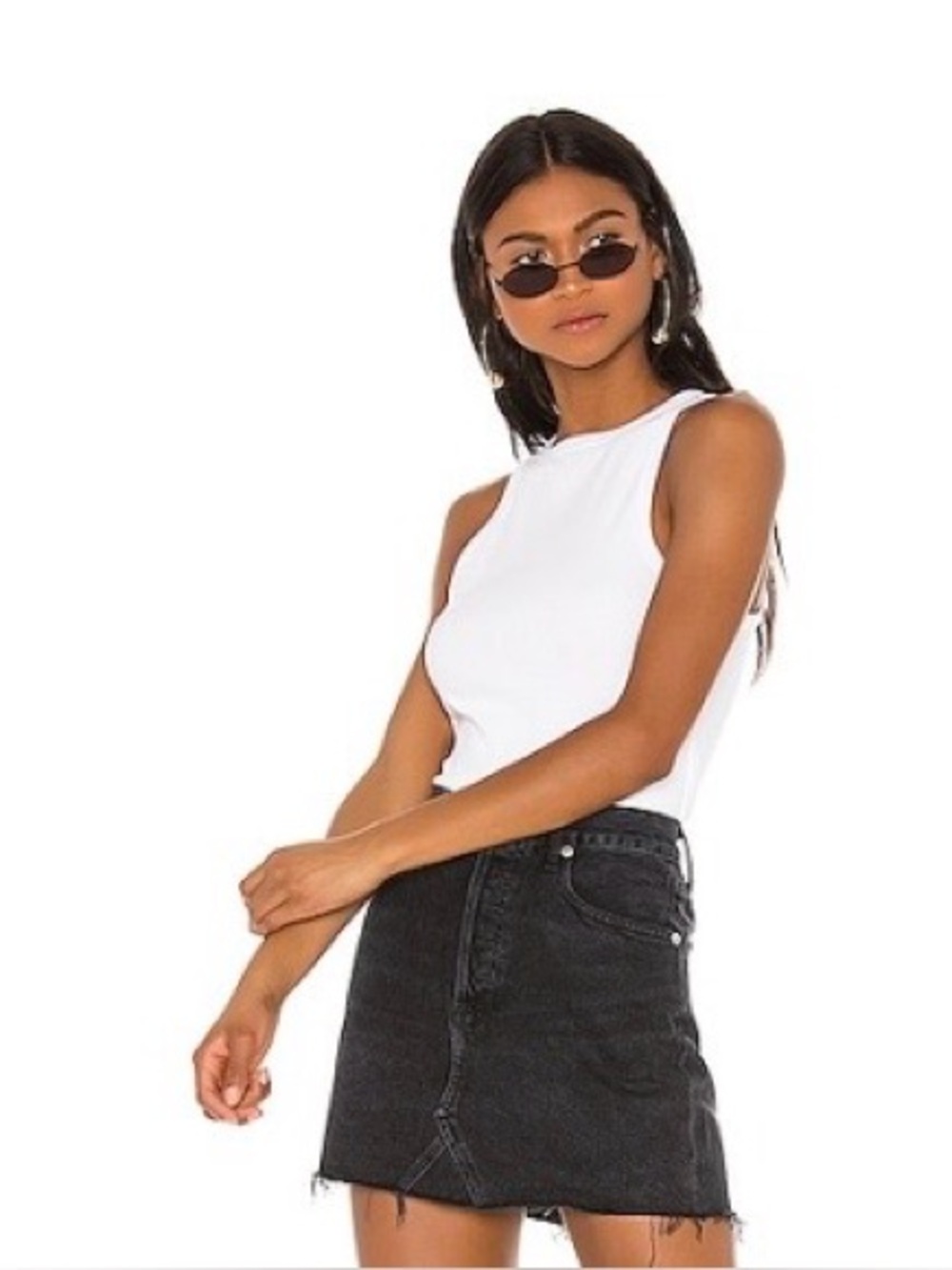 Agolde White Rib Tank